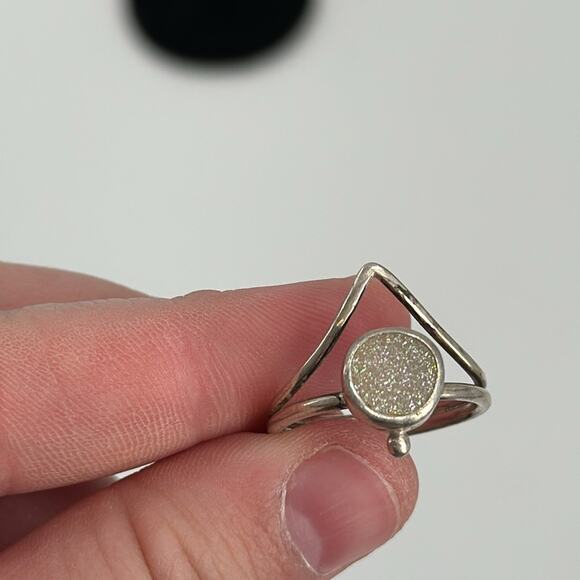 Sterling silver durzy layered ring size 8 1/4 - Picture 5 of 5